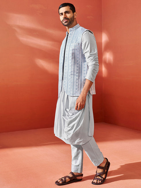 Men's Aqua - Nehru Jacket