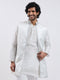 Men's Silver Cotton Blend Nehru Jacket