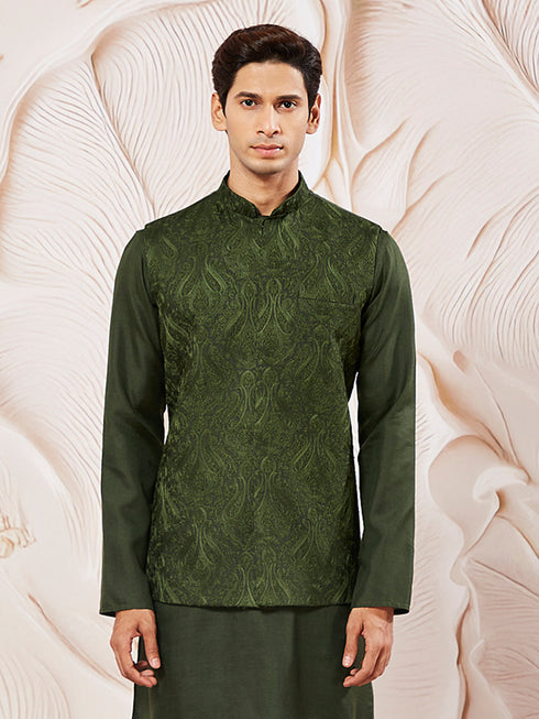 Men's Green - Nehru Jacket