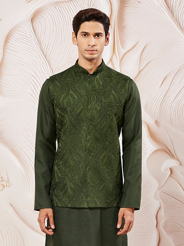 Men's Green - Nehru Jacket