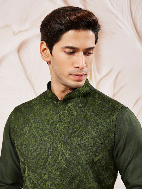 Men's Green - Nehru Jacket