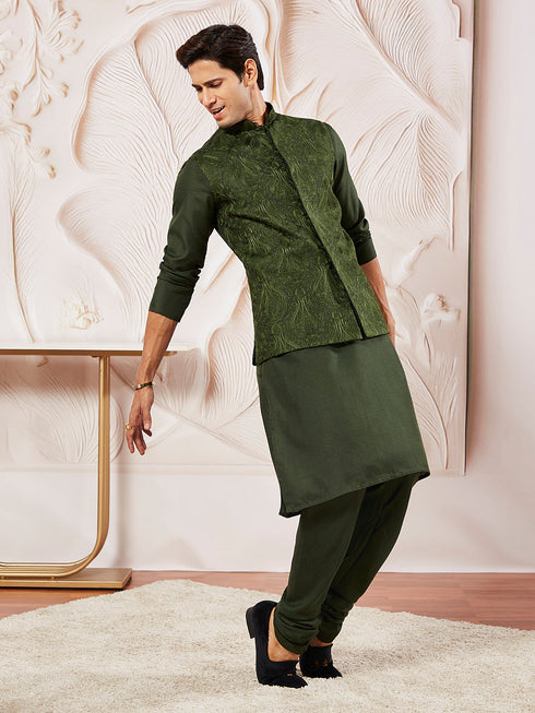 Men's Green - Nehru Jacket