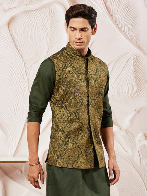 Men's Mehendi - Nehru Jacket