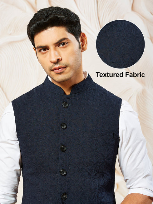 Men's Navy Blue - Nehru Jacket