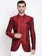Men's Maroon Silk Blend Jodhpuri
