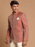 Men's Maroon Silk Blend Ethnic Jodhpuri