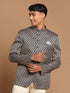 Men's Navy Blue Silk Blend Ethnic Jodhpuri