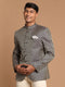 Men's Navy Blue Silk Blend Ethnic Jodhpuri