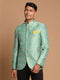 Men's Green Woven Jodhpuri
