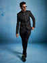 Men's Black Sequined Jodhpuri