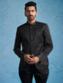 Men's Black Sequined Jodhpuri