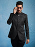 Men's Black Sequined Jodhpuri