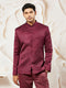 Men's Maroon Silk Blend Jodhpuri