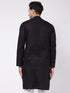 Men's Black Cotton Kurta