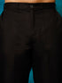 Men's Black Cotton Blend Kurta Pyjama Set