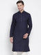 Men's Blue Cotton Kurta