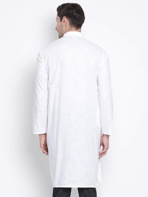 Men's White Cotton Kurta