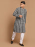 Men Black Pure Cotton Chikankari Kurta