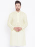 Men's Yellow Pure Cotton Chikankari Kurta