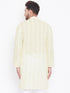 Men's Yellow Pure Cotton Chikankari Kurta