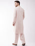 Men's Cream Cotton Blend Kurta and Pyjama Set