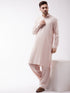 Men's Cream Cotton Blend Kurta and Pyjama Set