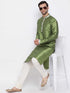 Men's Green Silk Kurta Pyjama Set