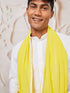 Men's White Cotton Kurta,Pyjama And Dupatta Set
