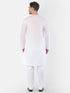 Men's White Cotton Addhi Kurta Pyjama Set