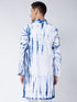 Men's Blue And White Pure Cotton Kurta
