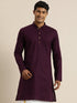 Men's Purple Cotton Kurta