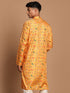 Men's Yellow Silk Blend Ethnic Kurta