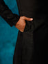 Men's Black Cotton Blend Ethnic Kurta
