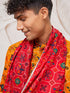 Men's Mustard Rayon Kurta,Pant And Dupatta Set