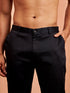 Men's Black Kurta Pyjama Set with White Dupatta