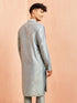 Men's Olive Green Viscose Kurta Long Sleeve Mandarin Collar Festive