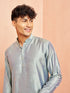 Men's Olive Green Viscose Kurta with Churidar Set