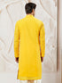 Men's Yellow Georgette Zari With Sequins Worked Kurta