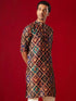 Purple Muslin Sequined Patola Printed Navratri Special Kurta