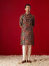 Purple Muslin Sequined Patola Printed Navratri Special Kurta