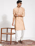 Men's Cream Silk Blend Kurta