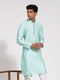 Men's Mint Green Silk Blend Kurta