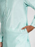Men's Mint Green Silk Blend Kurta