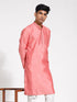 Men's Pink Silk Blend Kurta