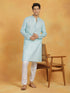 Men's Aqua Cotton Kurta