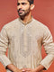Men's Grey Silk Blend Kurta