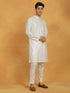 Men's Off White Cotton Silk Kurta And Pyjama Set