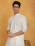 Men's Off White Cotton Silk Kurta And Pyjama Set