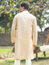 Men's Peach Viscose Kurta