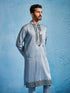 Men's Grey Silk Blend Kurta